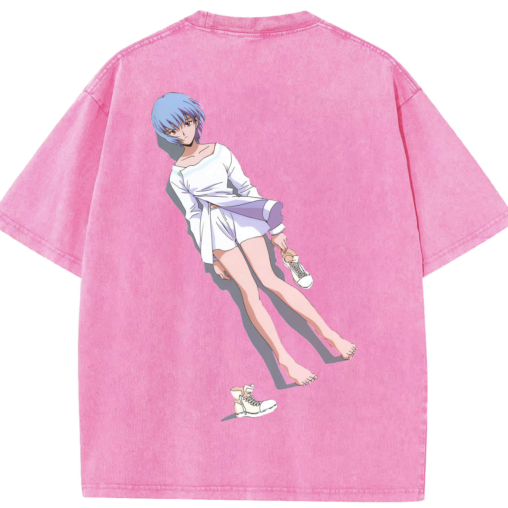 （画像用） EVA 新世紀エヴァンゲリオン 綿100% ヴィンテージ風 半袖Tシャツ（背面プリント）